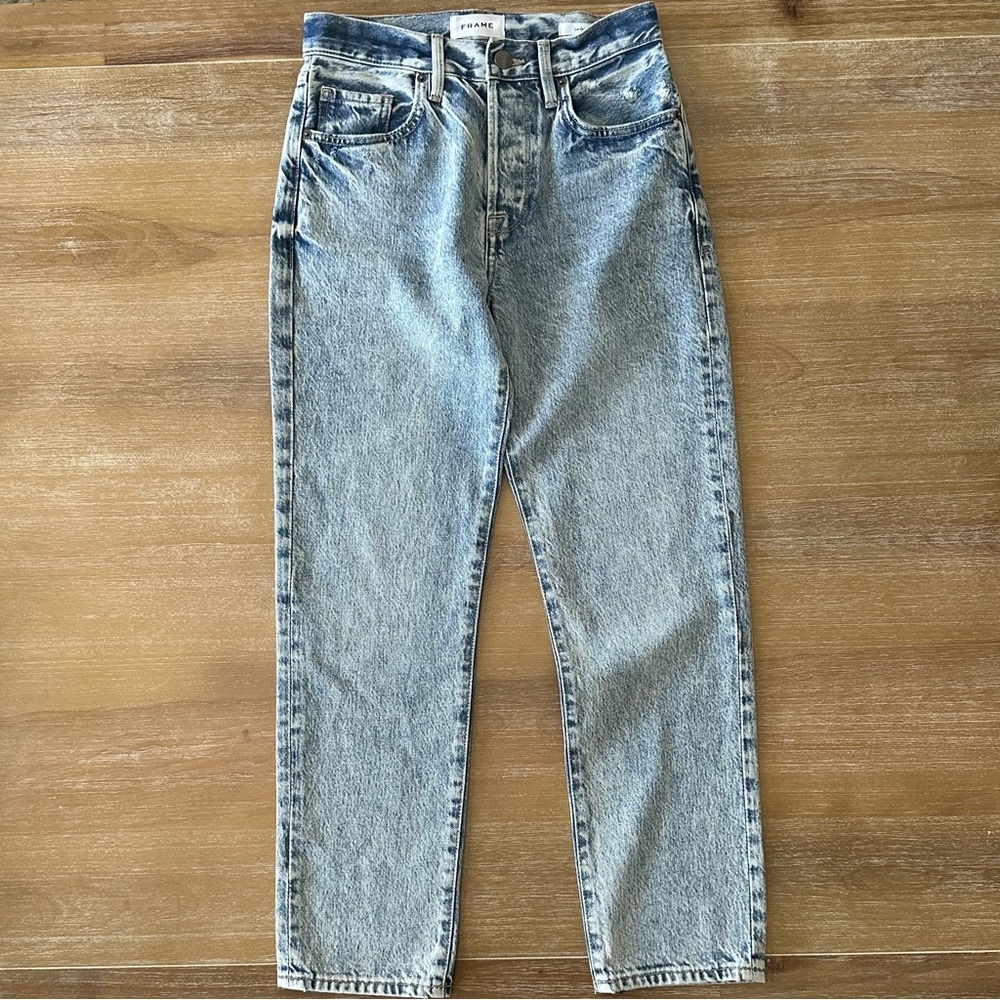 FRAME DENIM Le Original High Rise Slim Straight Leg Jeans Richlake - Picture 3 of 8